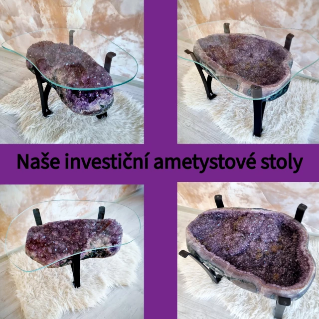 Investiční ametystové stoly