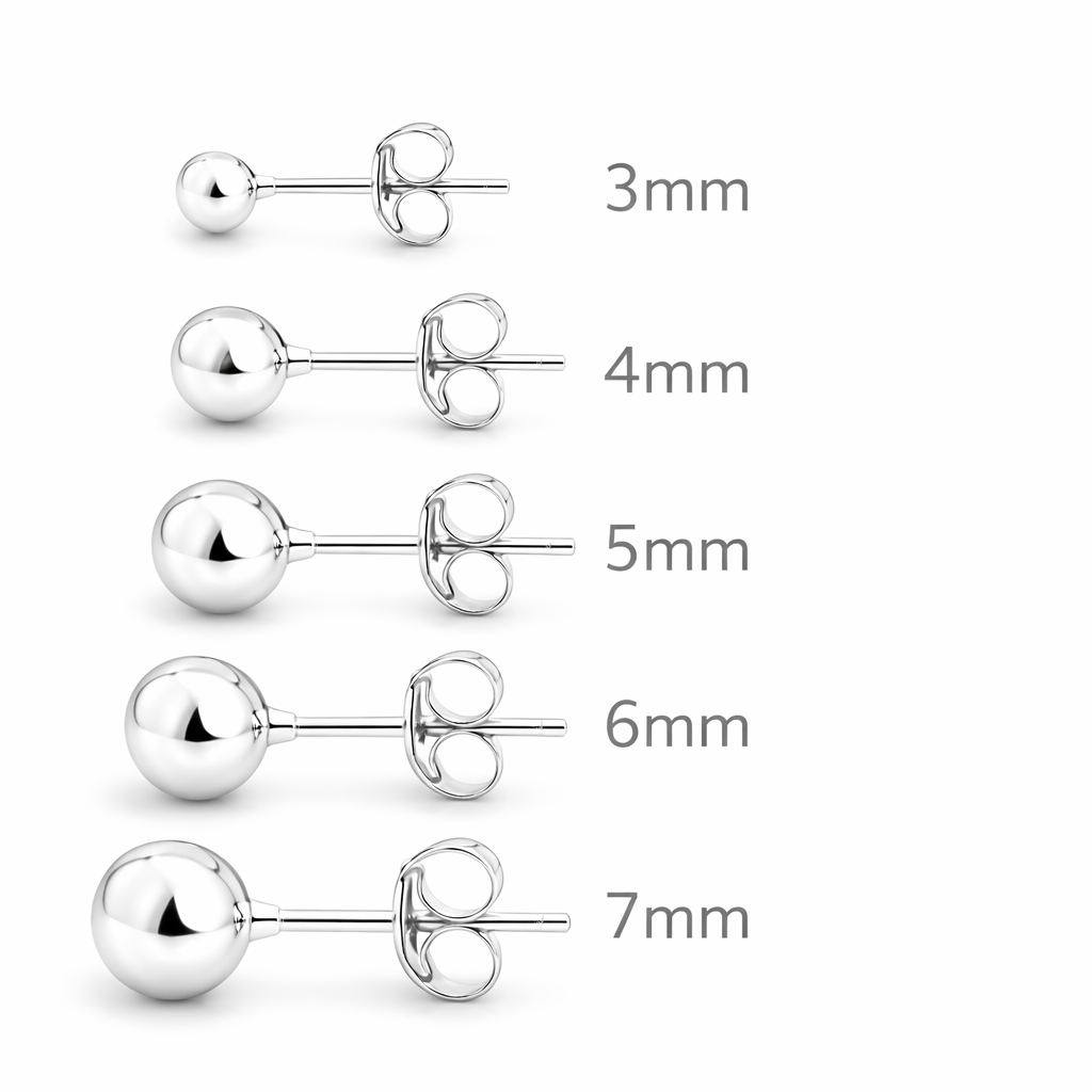 Levně Stříbrná náušnice kulička Caroline, 2 mm