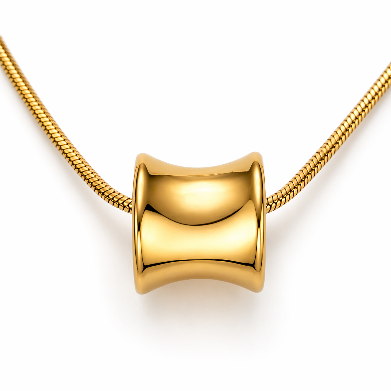Ocelový zlacený náhrdelník Essence