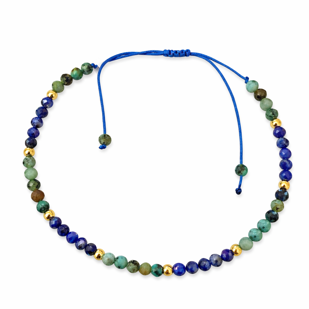 Levně Minerální náramek s lapis lazuli a tyrkysem Calisto