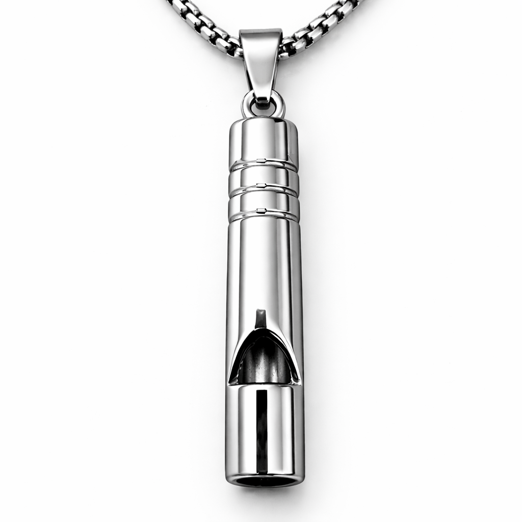 Ocelový přívěsek píšťalka Whistle