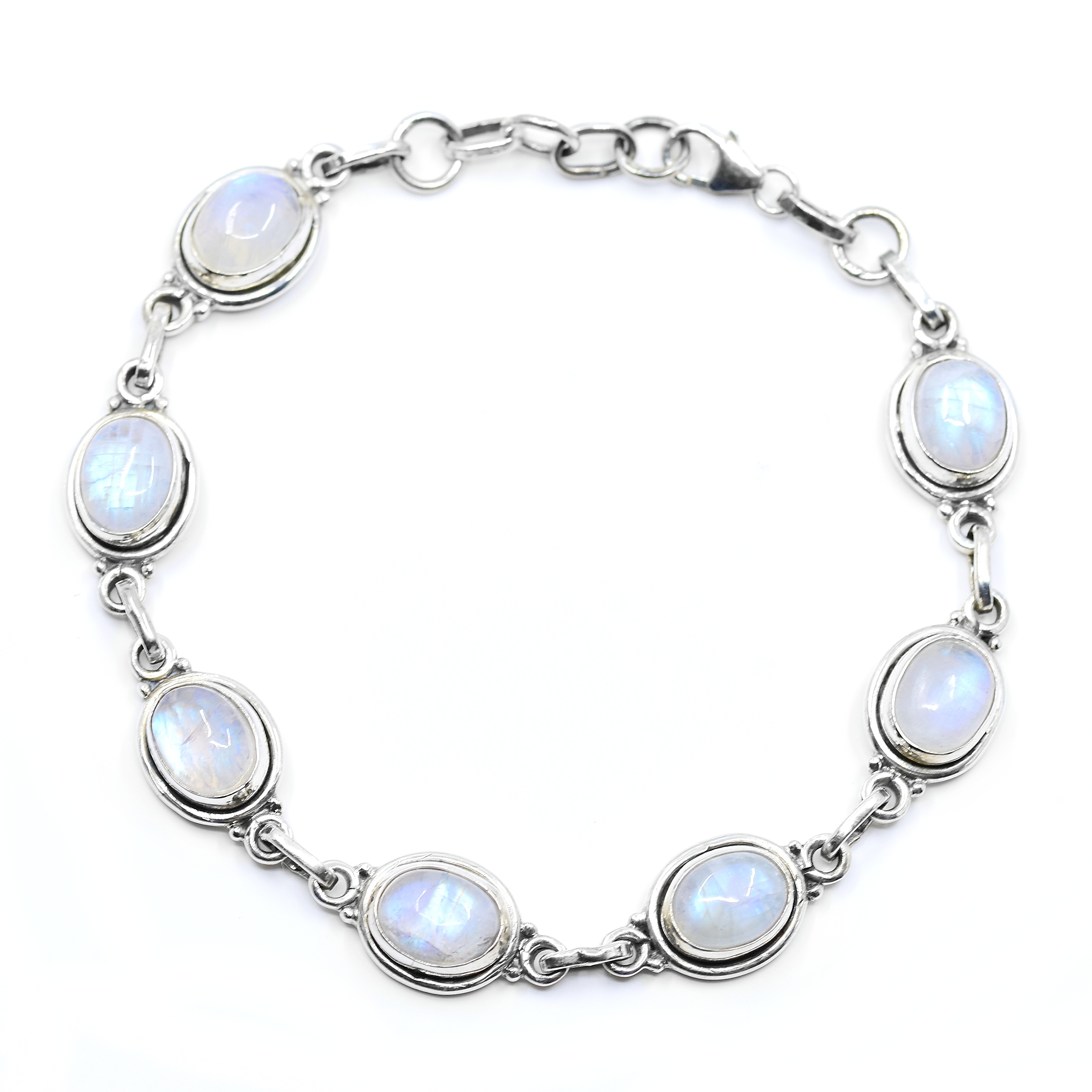 Stříbrný náramek měsíční kámen Space