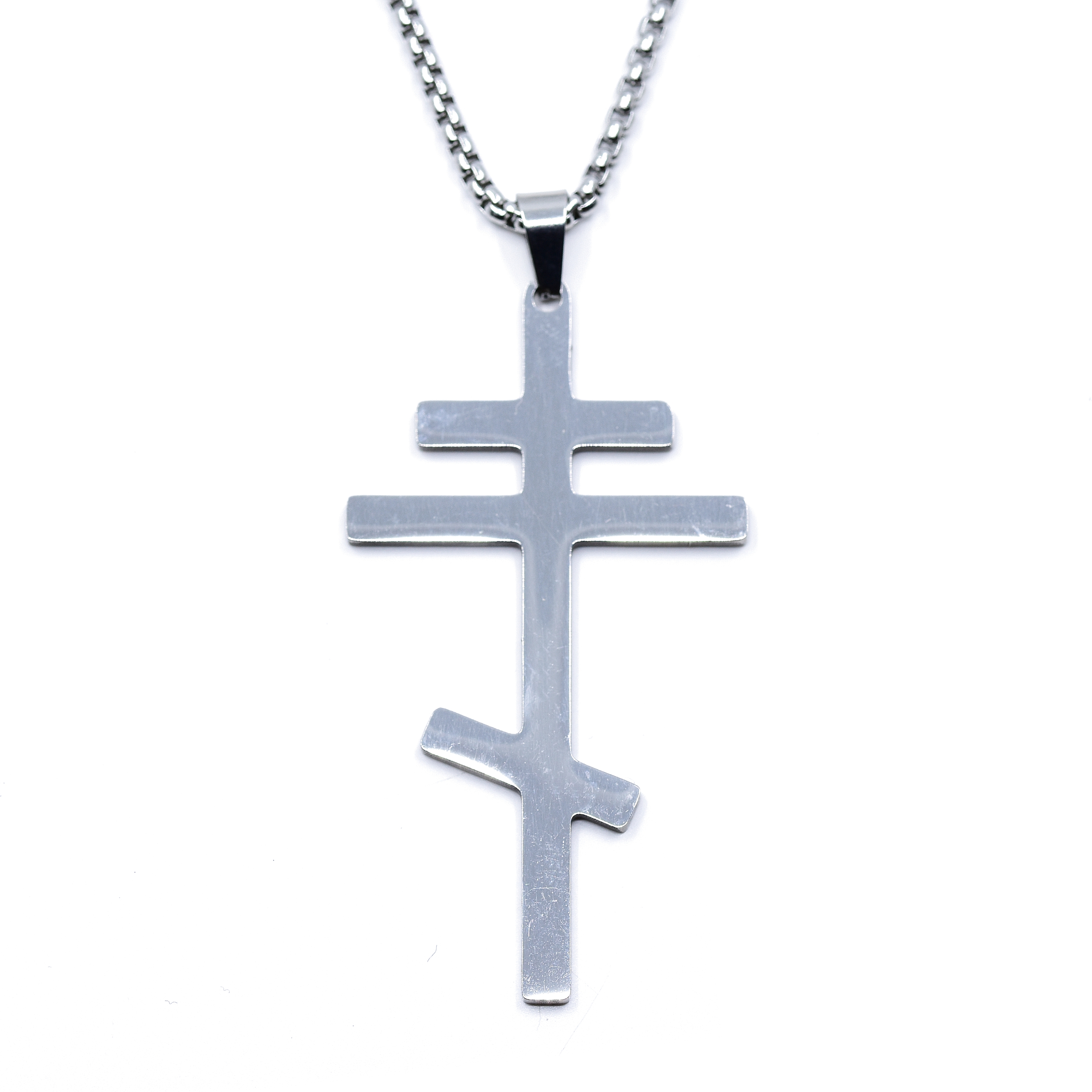 Levně Ocelový přívěsek kříž Faith