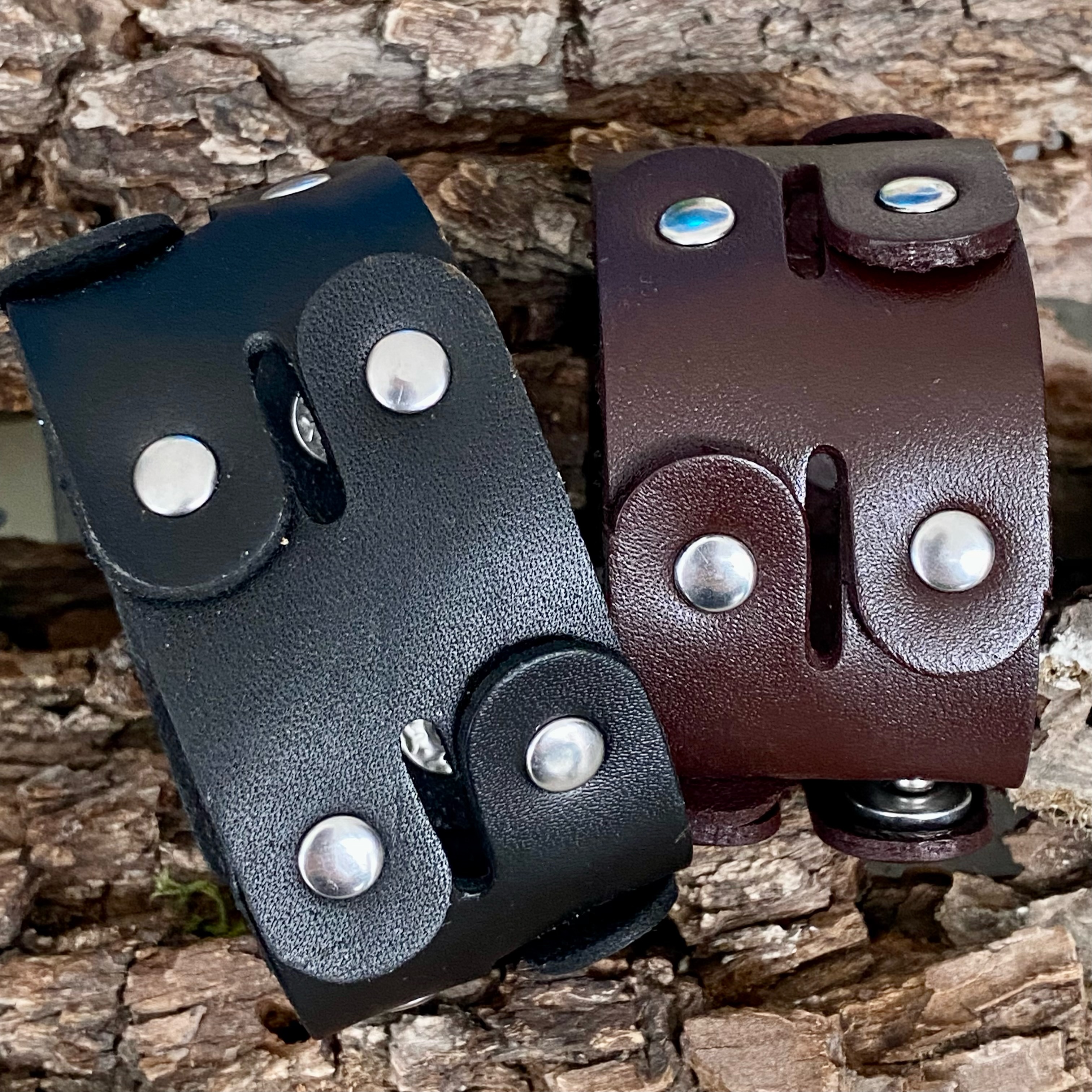 Kožený náramek Leader, Hnědá