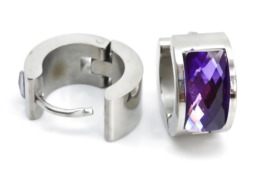 Ocelové náušnice s krystalem Swarovski Helissa