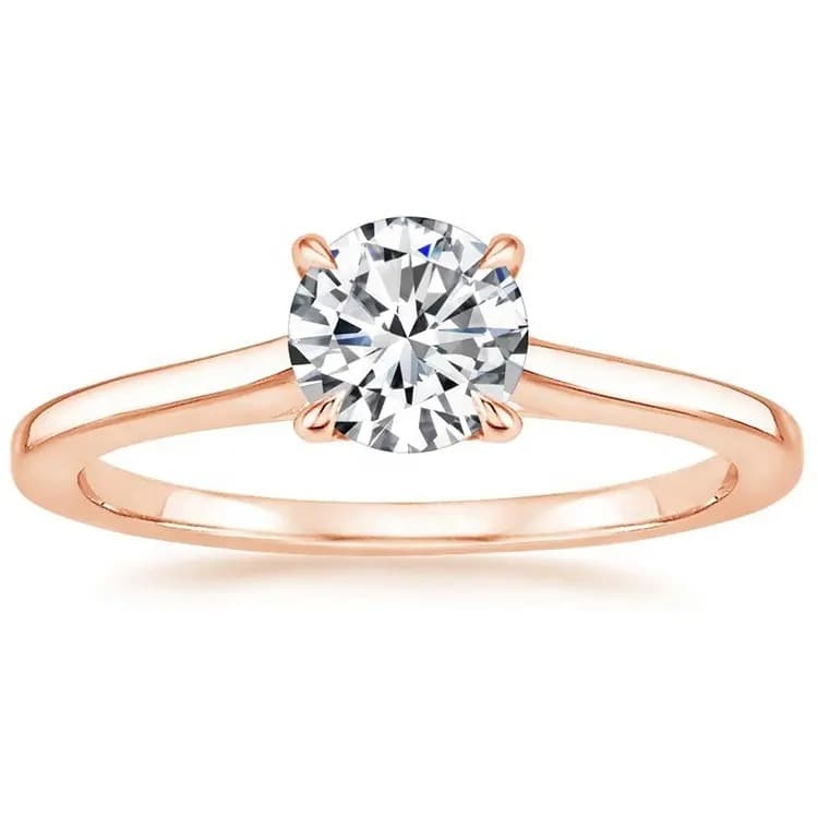 Stříbrný prsten se zirkonem rose gold Zopa, 57
