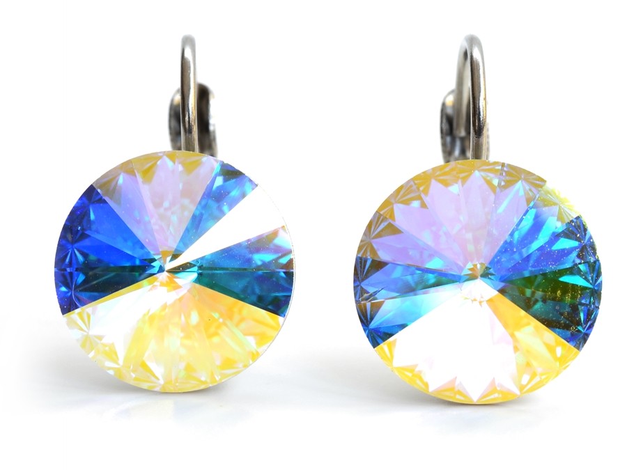 Ocelové náušnice s krystalem Swarovski Isabela