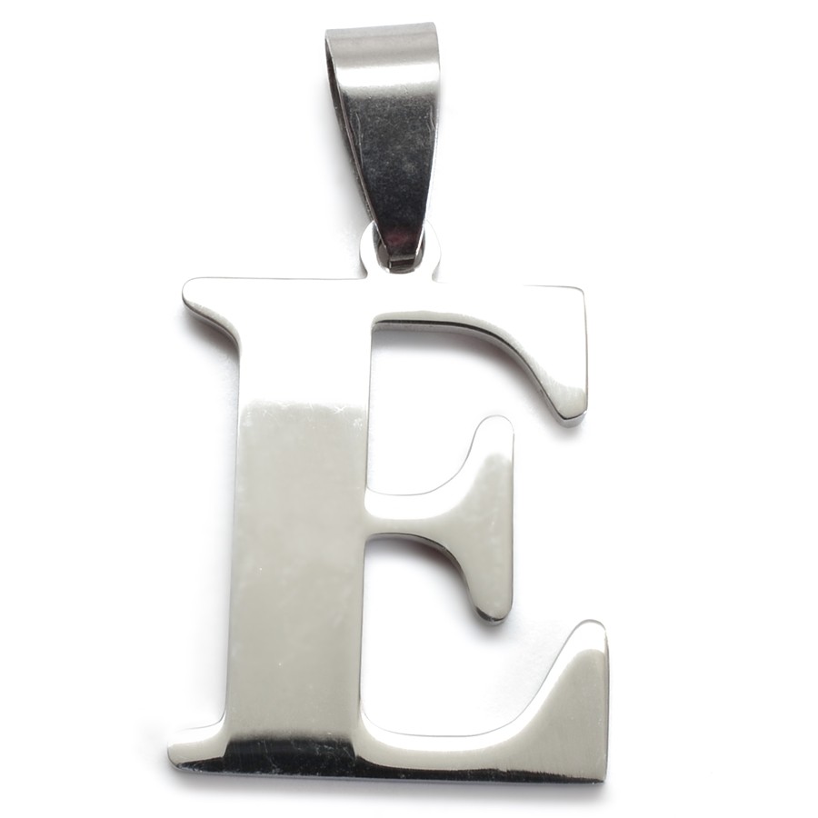 Levně Ocelový přívěsek písmeno Alfie, E