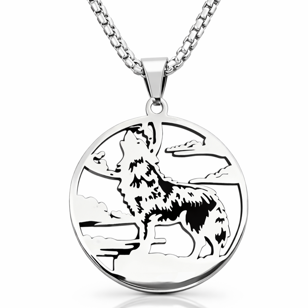 Ocelový přívěsek vlk Lupus