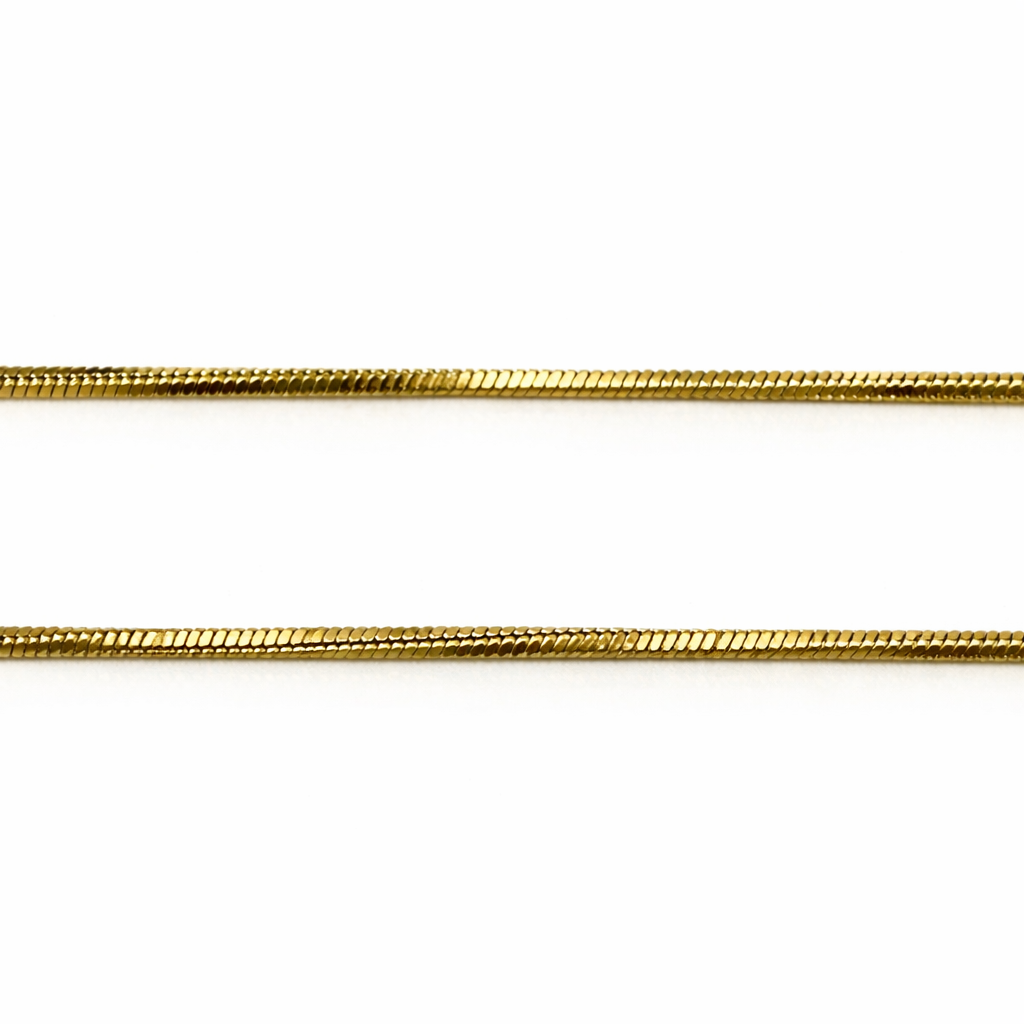 Ocelový náhrdelník Struna 2 mm – zlacená chirurgická ocel, 50 cm