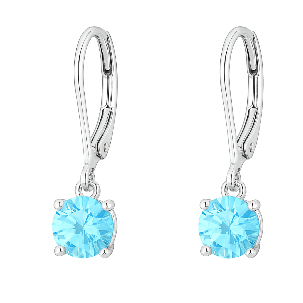 Levně Ocelové náušnice s krystalem Swarovski Brilla, Tyrkysová