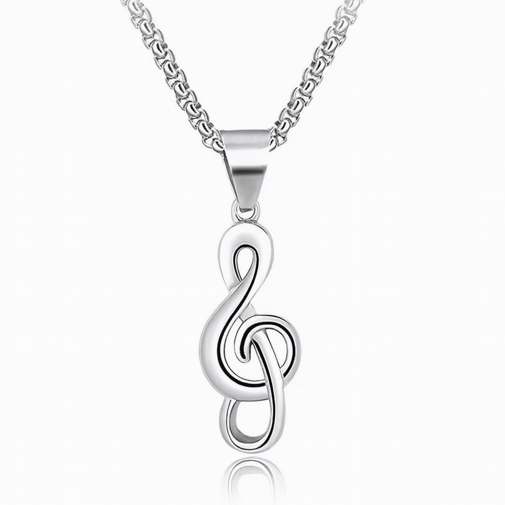Levně Ocelový přívěsek houslový klíč Harmonie
