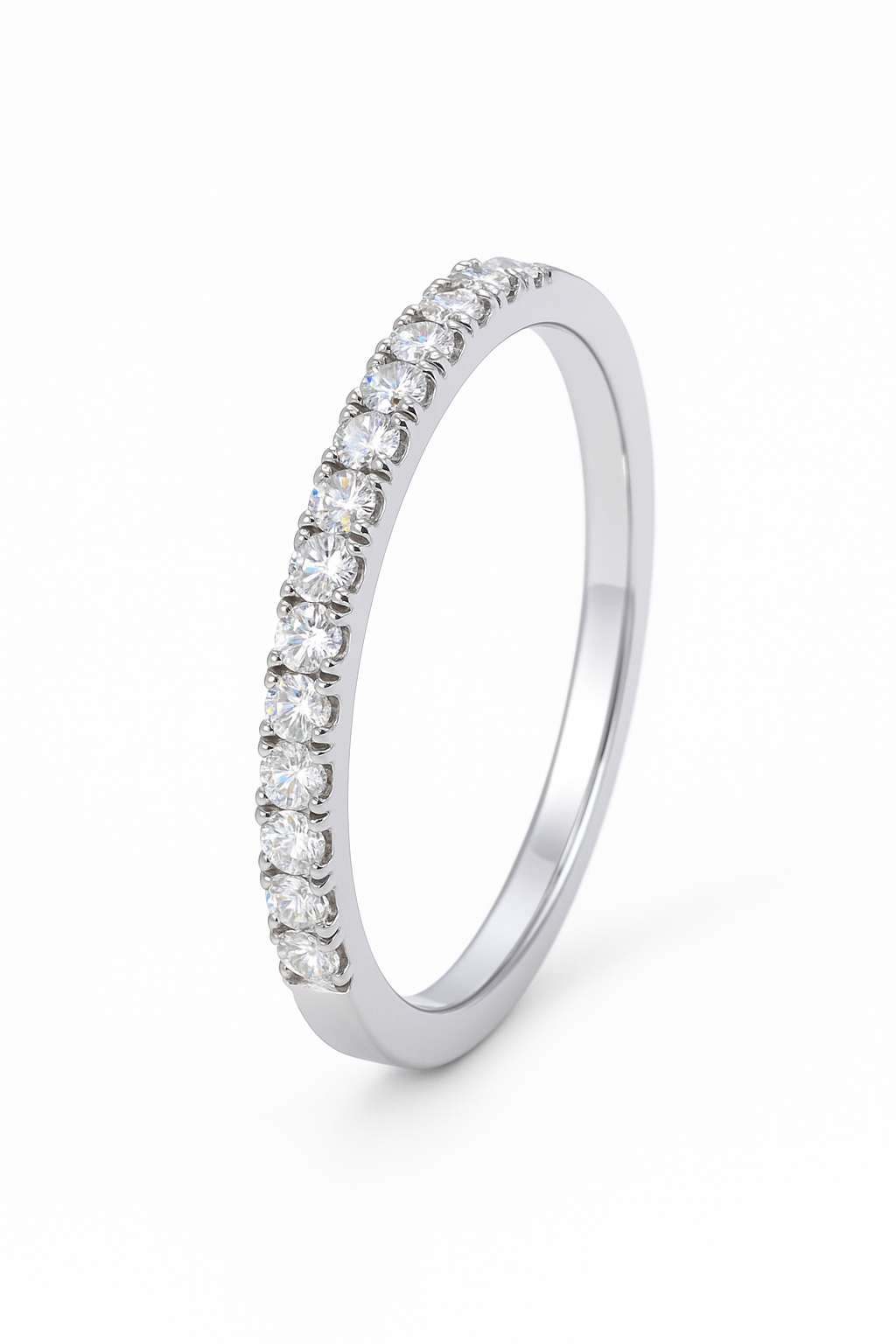 Stříbrný prsten s moissanitem Opulence, 50