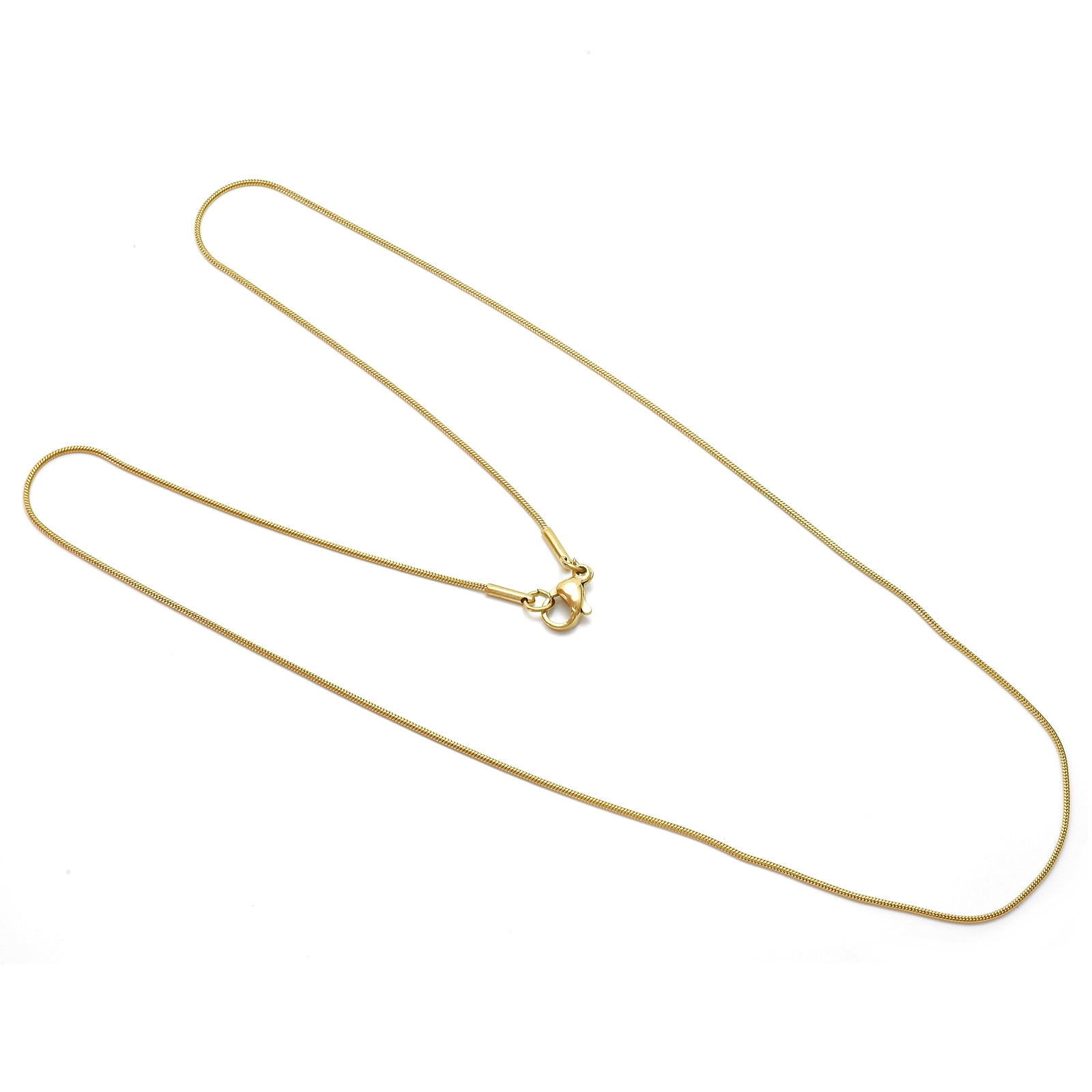 Strunka z chirurgické oceli 1 mm – stříbrná / zlacená, 45 cm, Zlatá