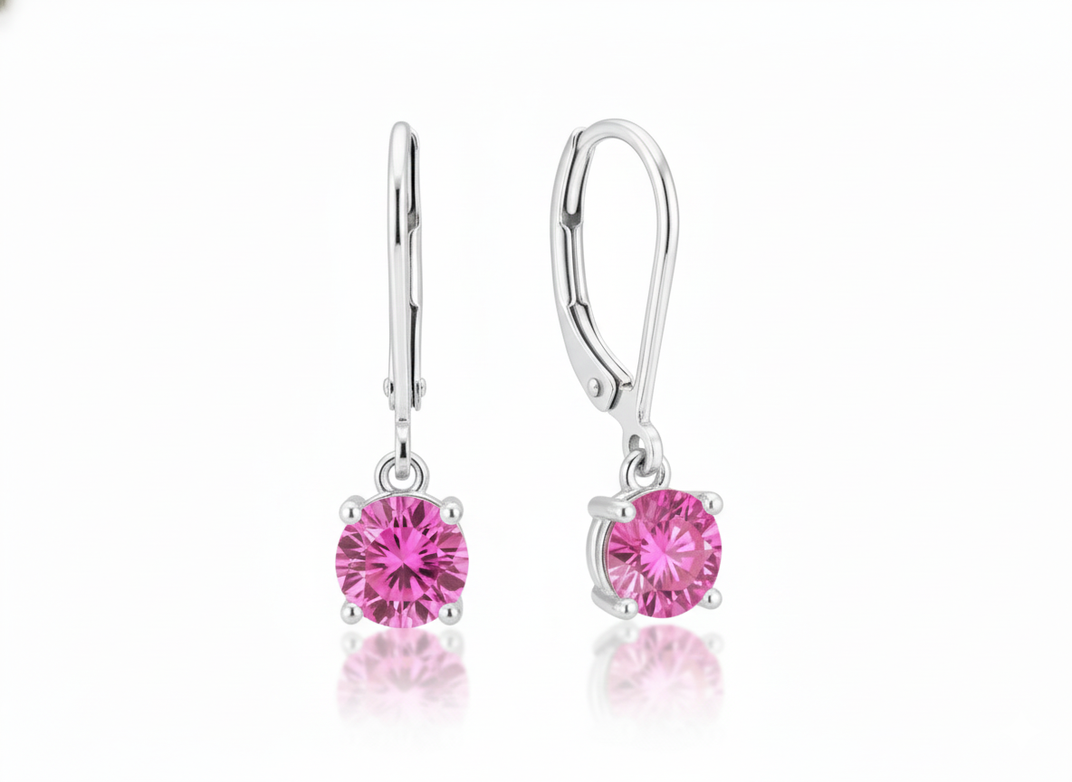 Levně Ocelové náušnice s krystalem Swarovski Brilla, Růžová