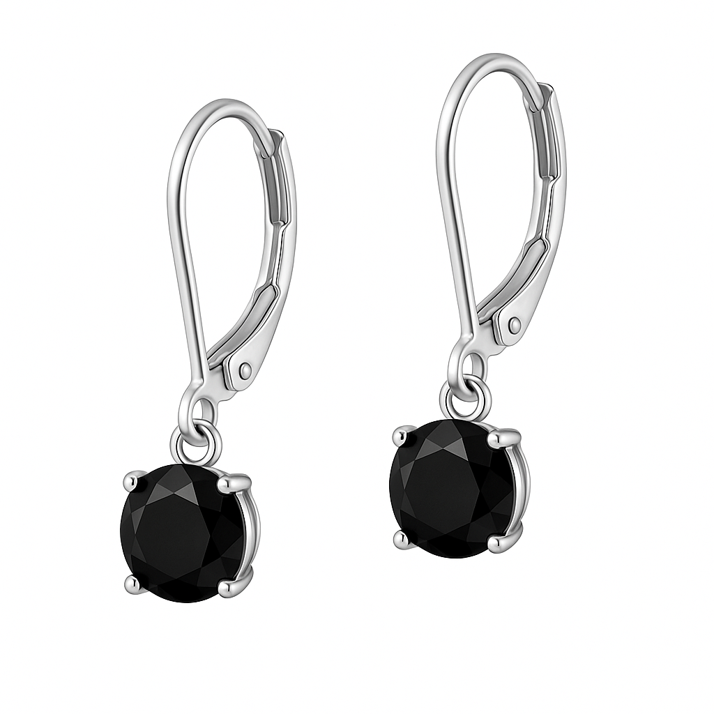Levně Ocelové náušnice s krystalem Swarovski Brilla, Černá