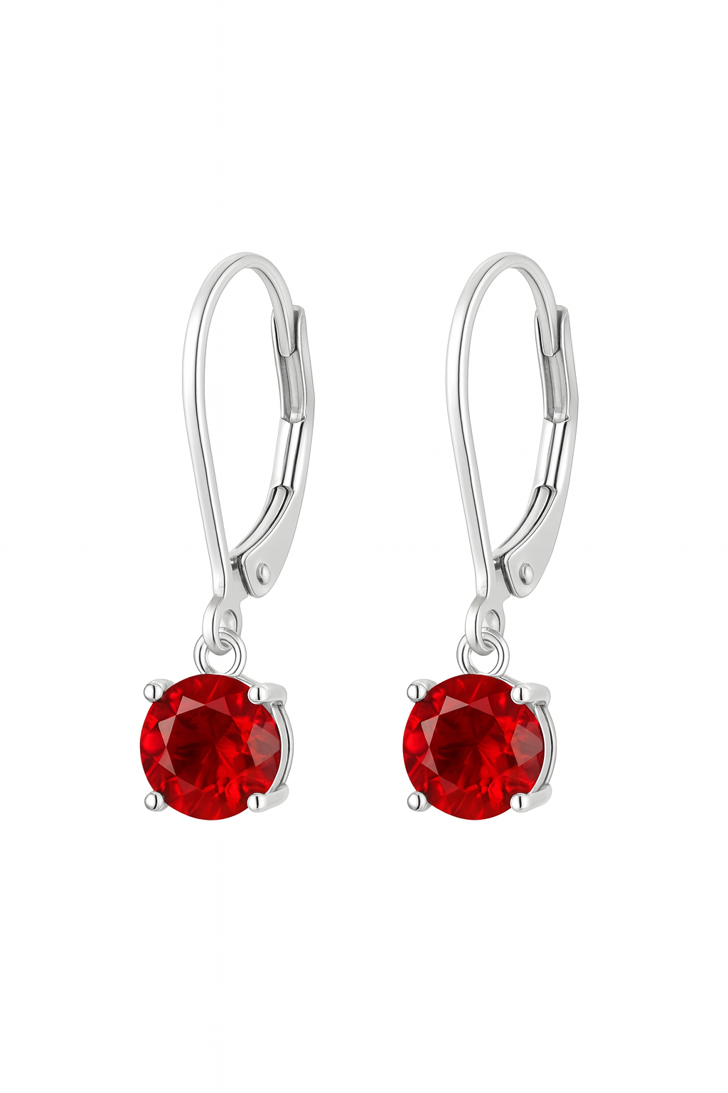 Levně Ocelové náušnice s krystalem Swarovski Brilla, Červená