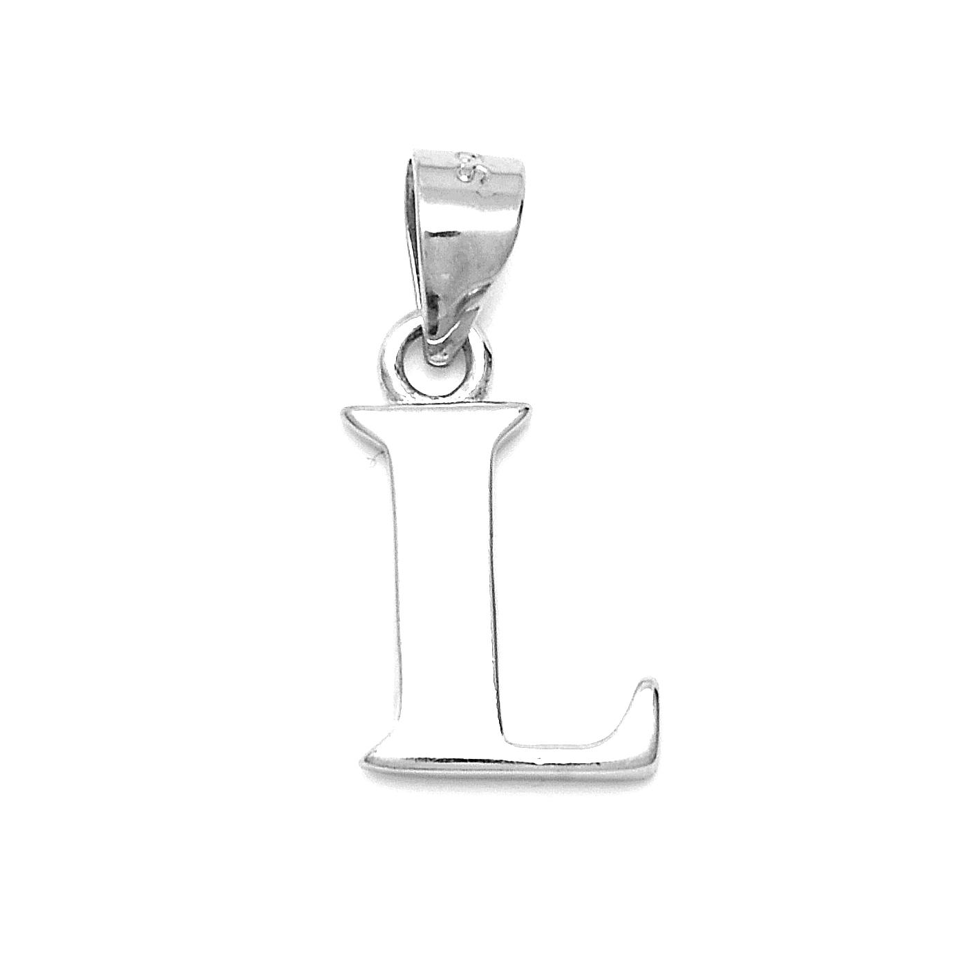 Stříbrný přívěsek písmeno hladké, L