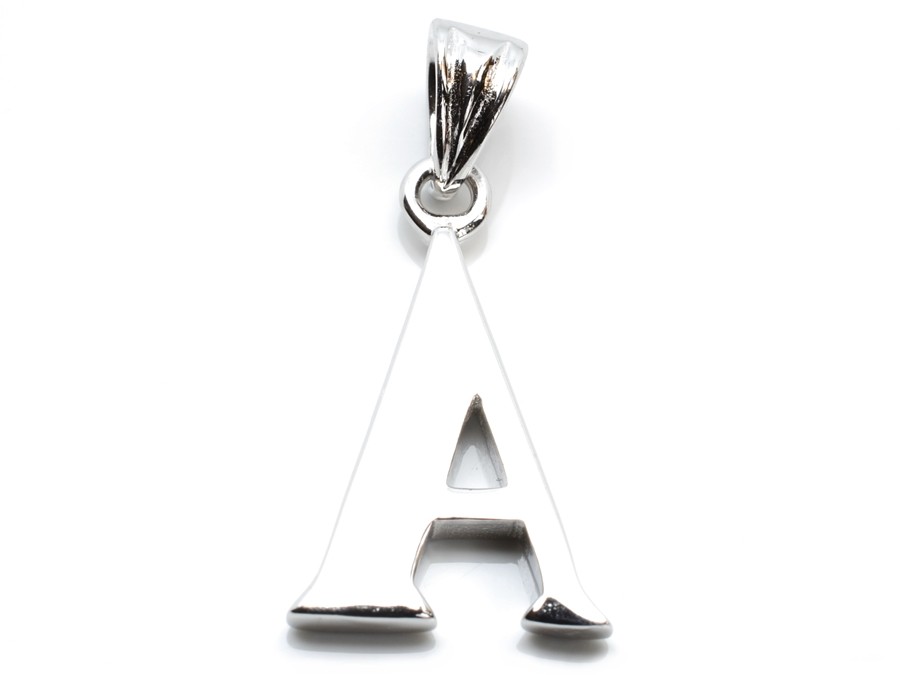 Stříbrný přívěsek písmeno hladké, A