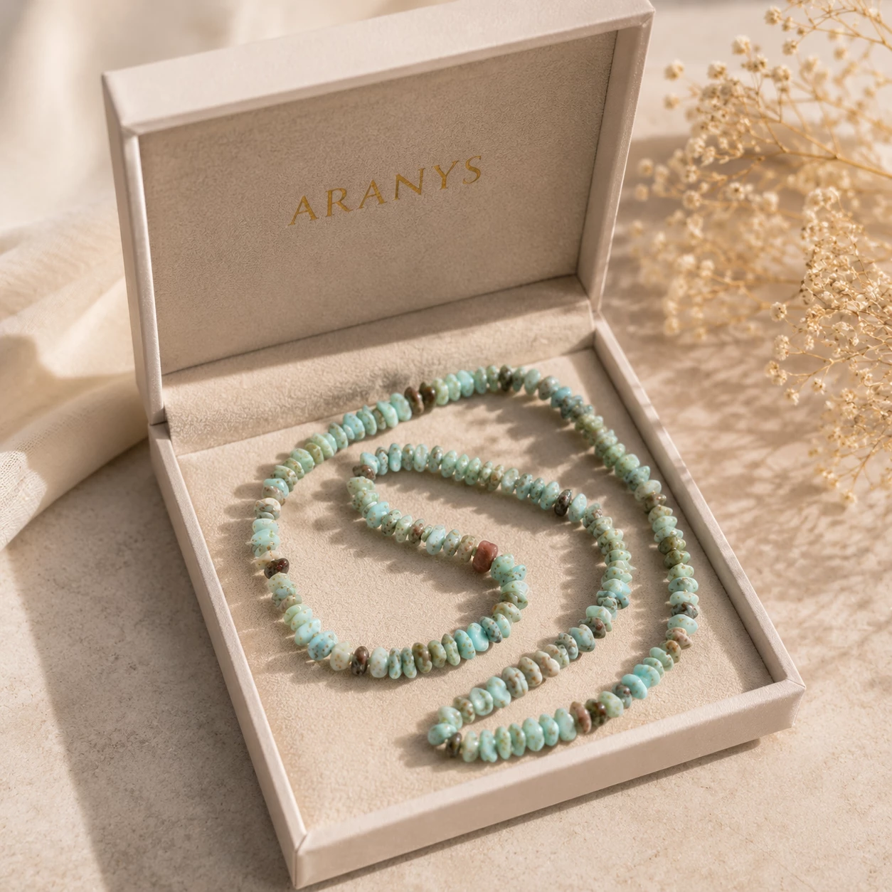 Náhrdelník sekaný larimar Harmonie Long