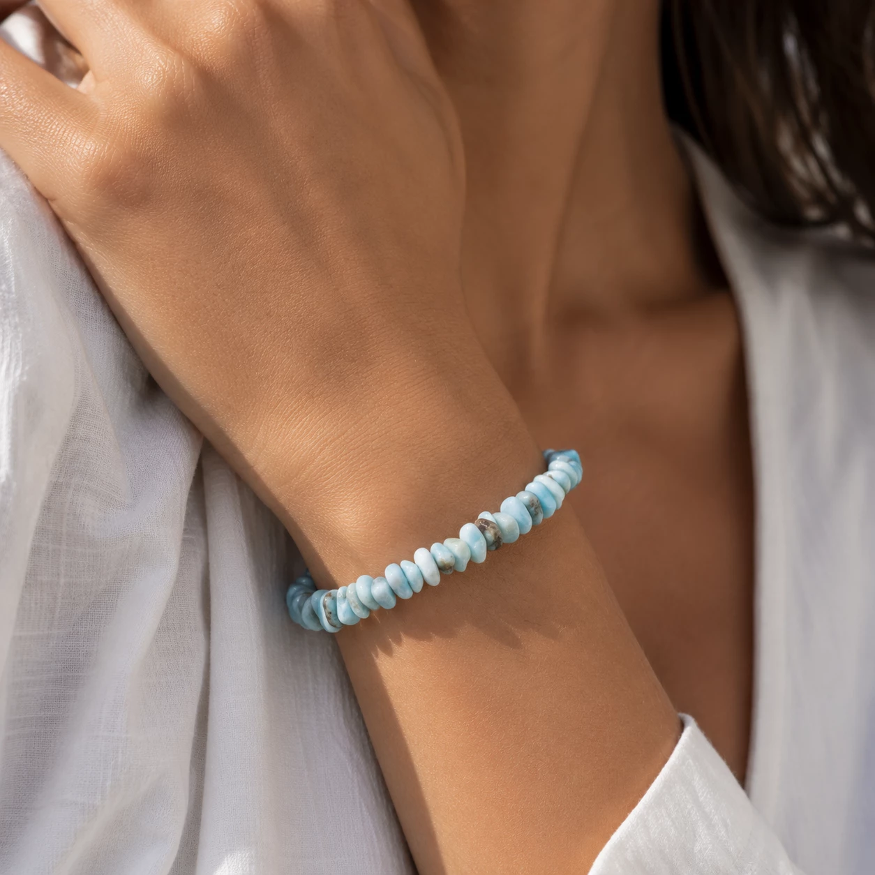 Náramek sekaný larimar Harmonie