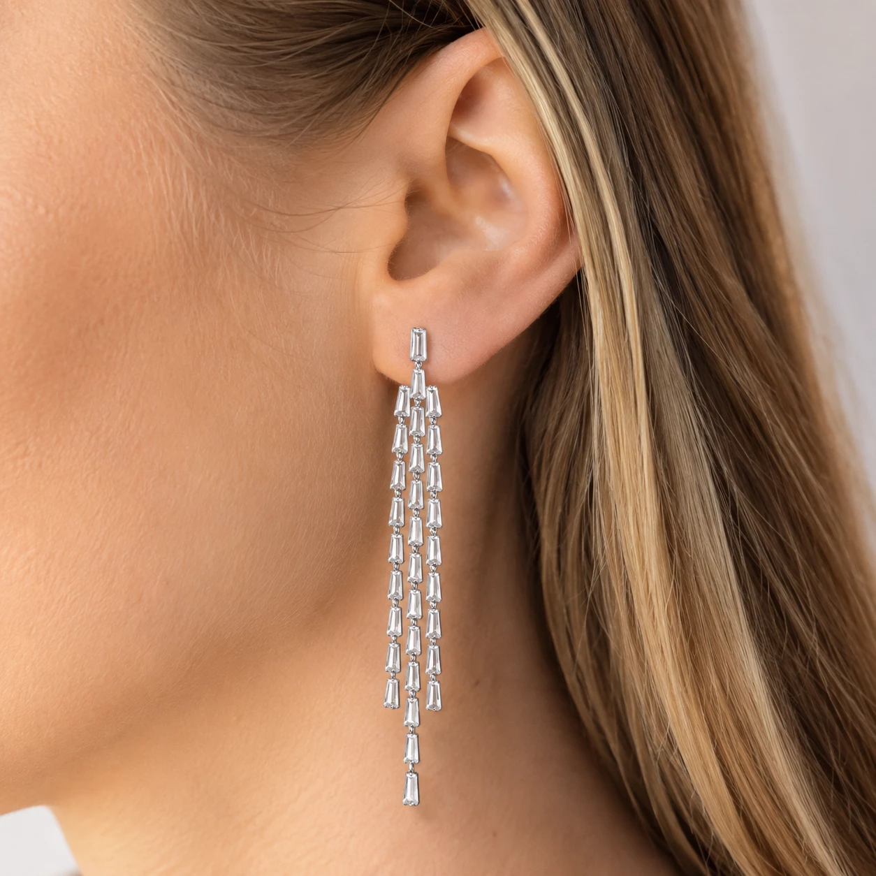 Visací náušnice s krystalem Swarovski Celestina