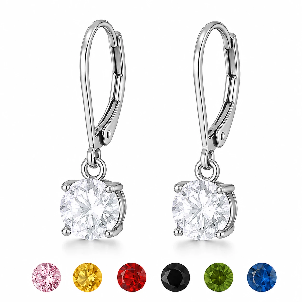 Ocelové náušnice s krystalem Swarovski Brilla Černá