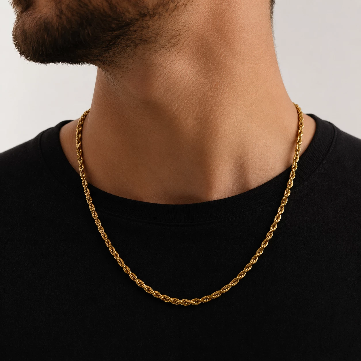 Ocelový zlacený řetízek lambada Aurea