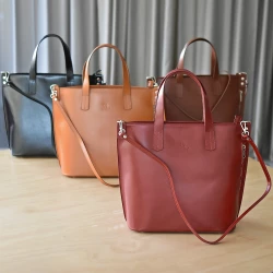 Shopping bag, kožená kabelka Aranys - Onyx