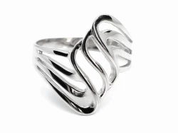 Stříbrný prsten vlnka