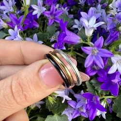 Ocelové prsteny multicolor