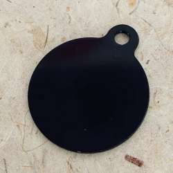 Psí známka s gravírováním černá 3 cm