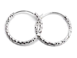 Stříbrné náušnice kruhy zdobené 13–80 mm