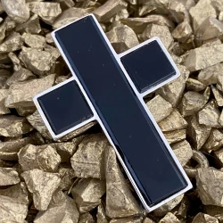 Stříbrný kříž - onyx