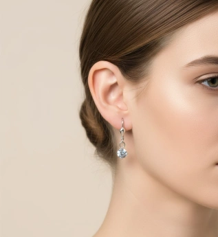 Stříbrné náušnice se zirkony Klaudia