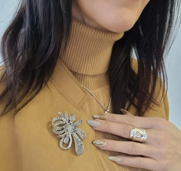 Luxusní markazitová brož exkluziv Marjana