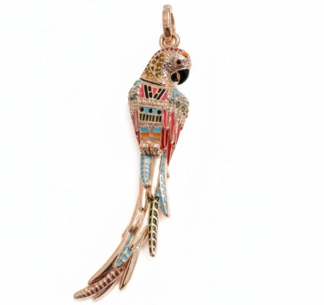 Magický přívěsek papoušek s kameny Ara