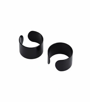 Ocelová černá záušnice Edita