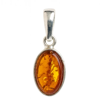 Stříbrný přívěsek s přírodním jantarem