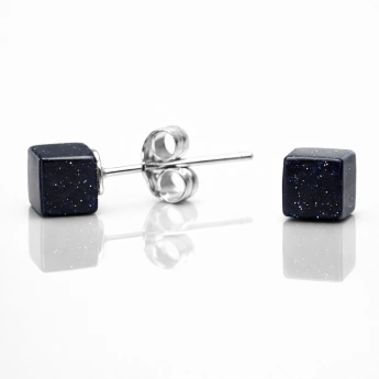 Náušnice avanturín modrý Magician