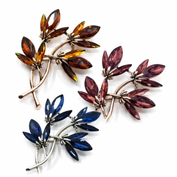 Brož Větvička s krystaly Swarovski