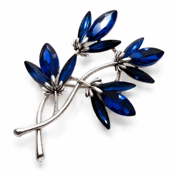 Brož Větvička s krystaly Swarovski