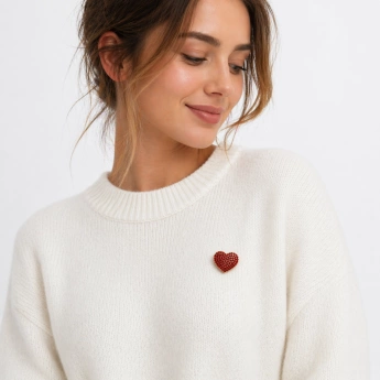 Brož Srdce se zirkony