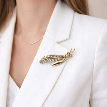 Brož Větvička se zirkony