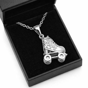 Ocelový přívěsek kolečková brusle Roller