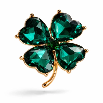 Brož Čtyřlístek se zirkony