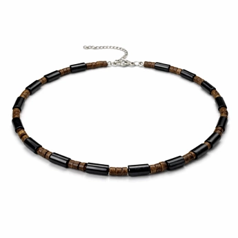 Dřevěný náhrdelník Noir Wood