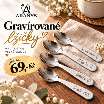 Ocelová lžička s možností gravírování