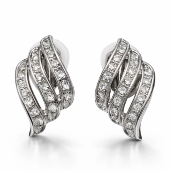 Klipsové náušnice štrasové Mona