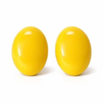 Klipsové náušnice plastové žluté